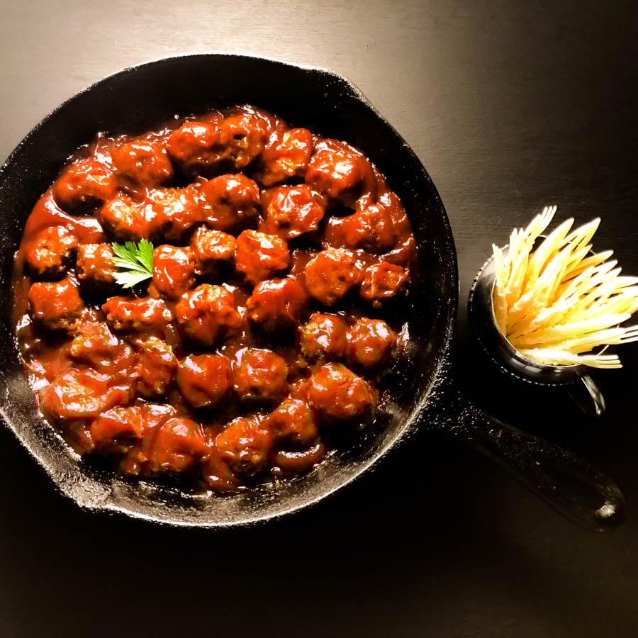 Easy Gluten Free Skillet Cocktail Meatballs A Sprinkling of Cayenne