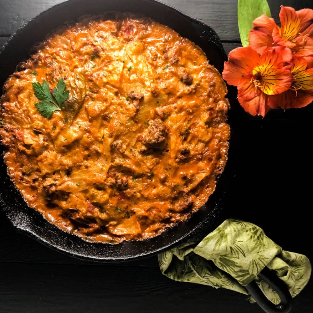 Keto Low Carb Cheesy Cajun Cabbage Casserole A Sprinkling of Cayenne