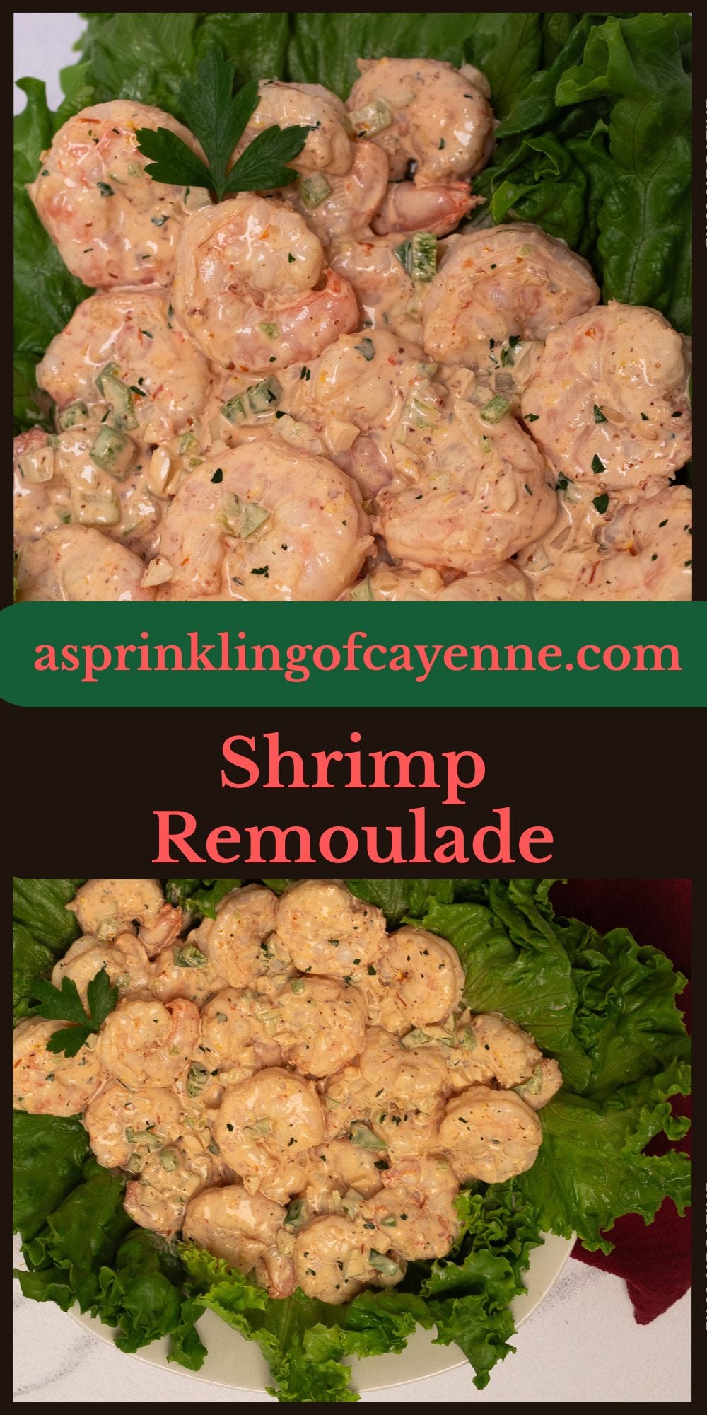 Shrimp remoulade Pinterest Pin template.