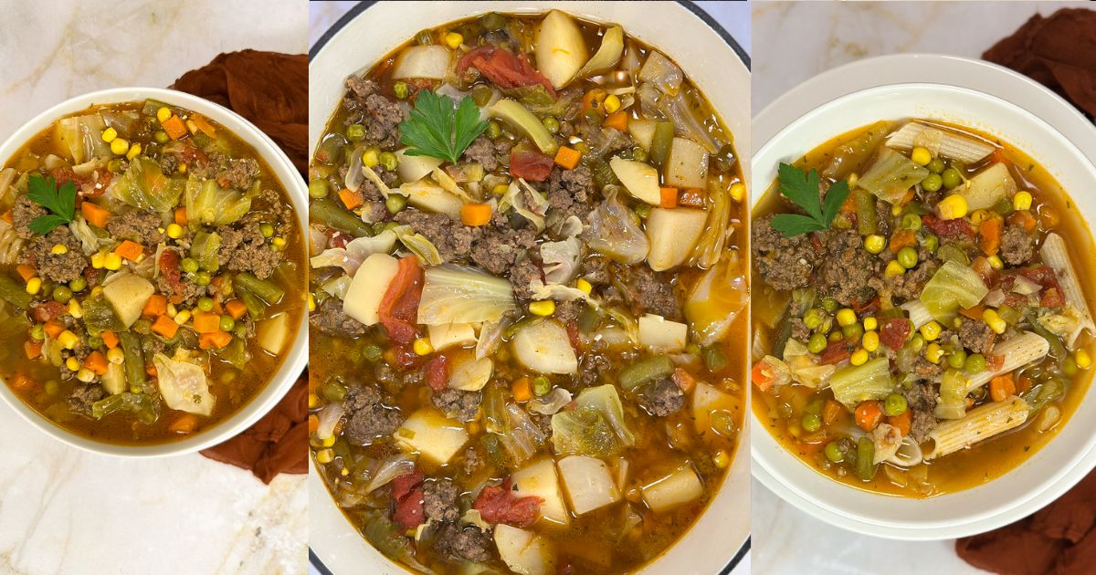 Ground Beef Vegetable Soup - A Sprinkling of Cayenne