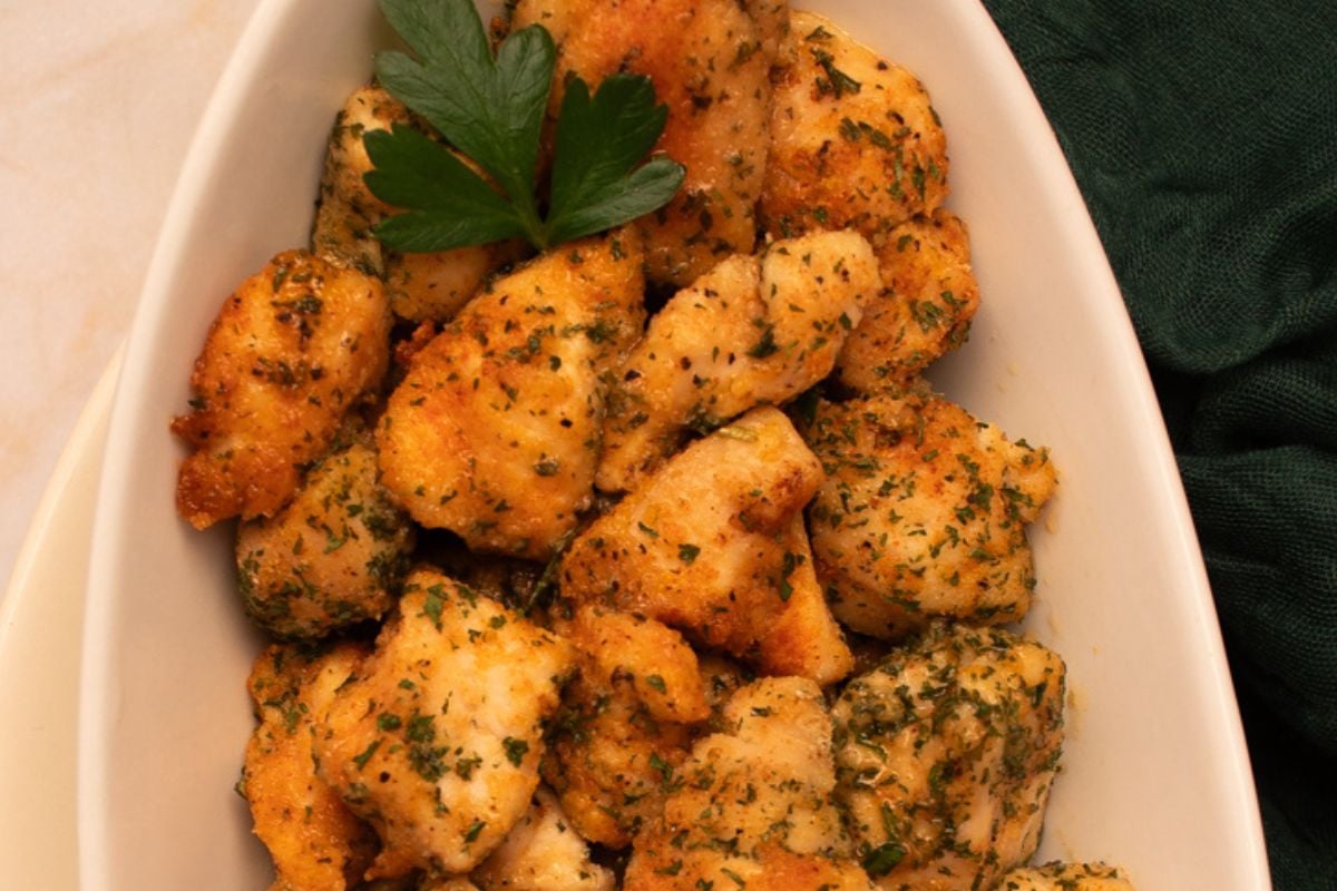 Cajun chicken bites. 