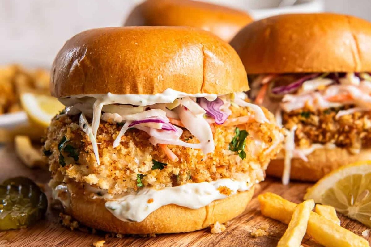 Fish Sandwich Recipe (Crispy and Oven Baked) From Valerie's Kitchen.