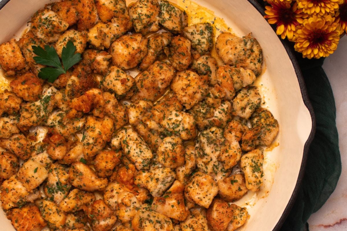 Cajun chicken bites.