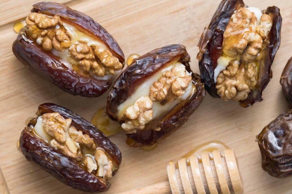 Goat cheese stuffed dates from Healthy Fitness Meals.