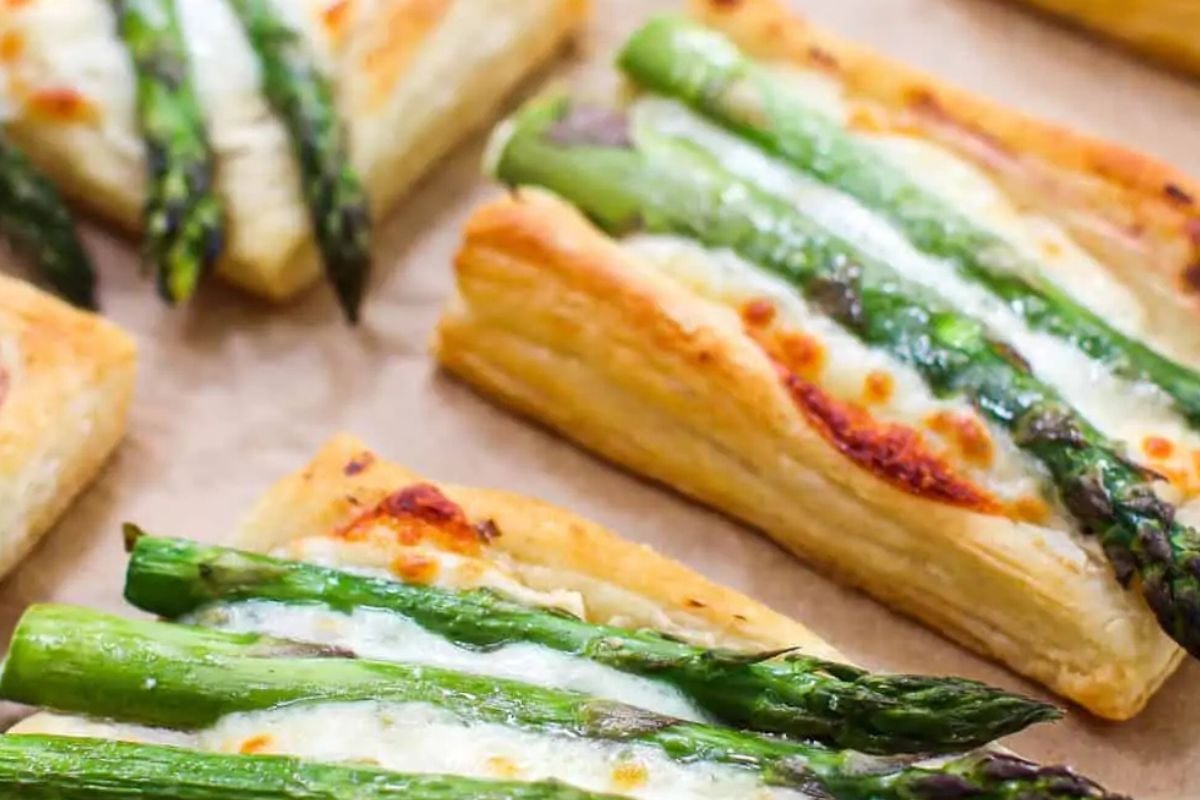Cheesy asparagus tarts from Mae's Menu. 