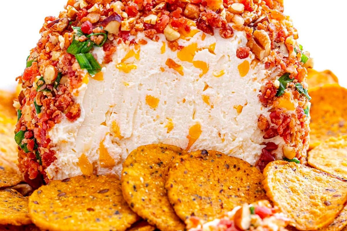 Cheeseball recipe from Wholesome Yum. 