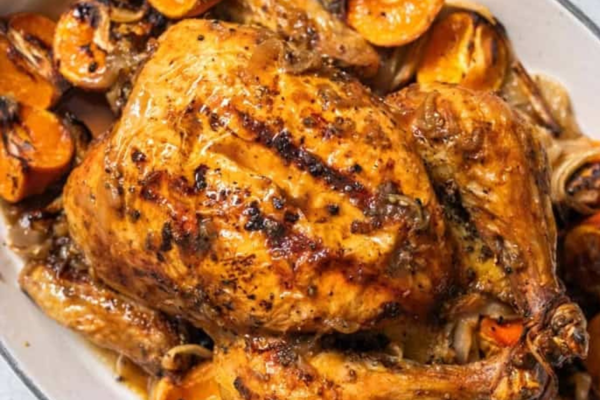 A Simple Whole Roasted Chicken with Mandarins and Onions
by G-Free Foodie. 
