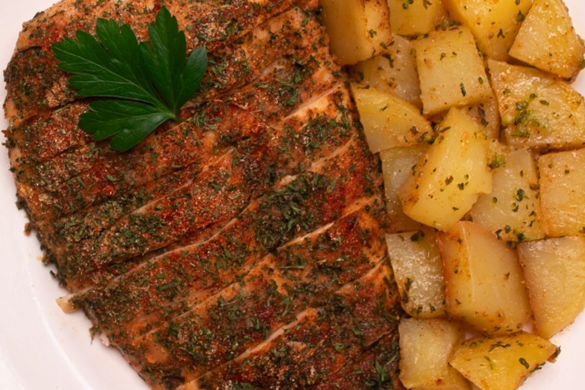 Cajun spiced turkey tenderloin.