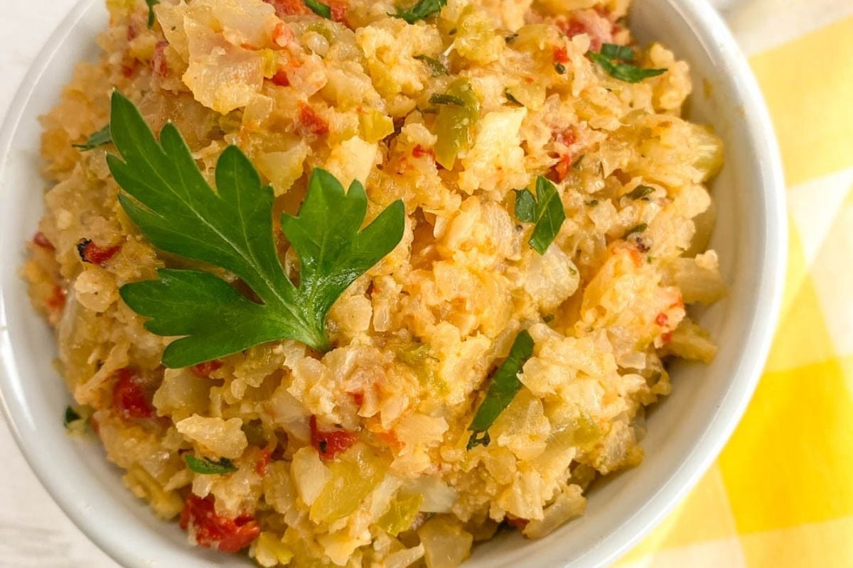Cajun cauliflower rice.