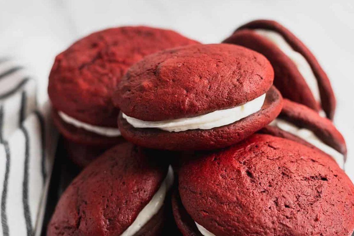 Red velvet whoopie pies from Delicious Little Bites. 