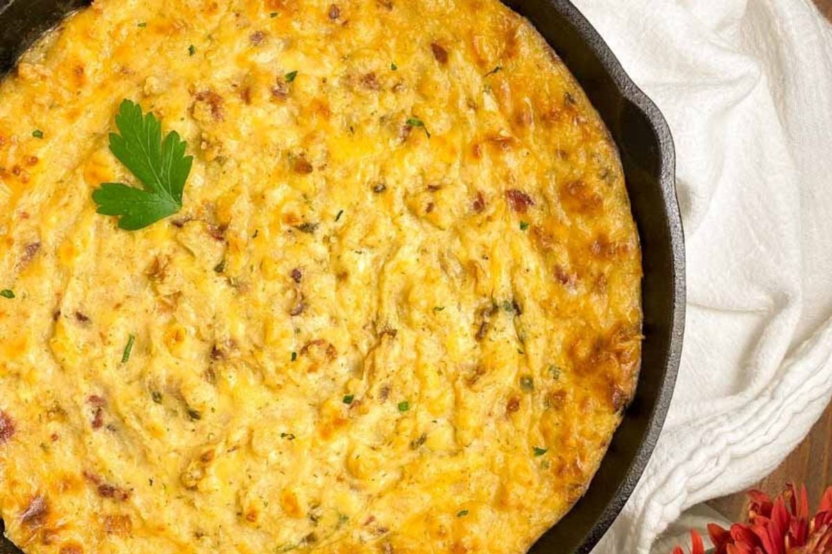 Cajun-style twice-baked mashed potatoes.