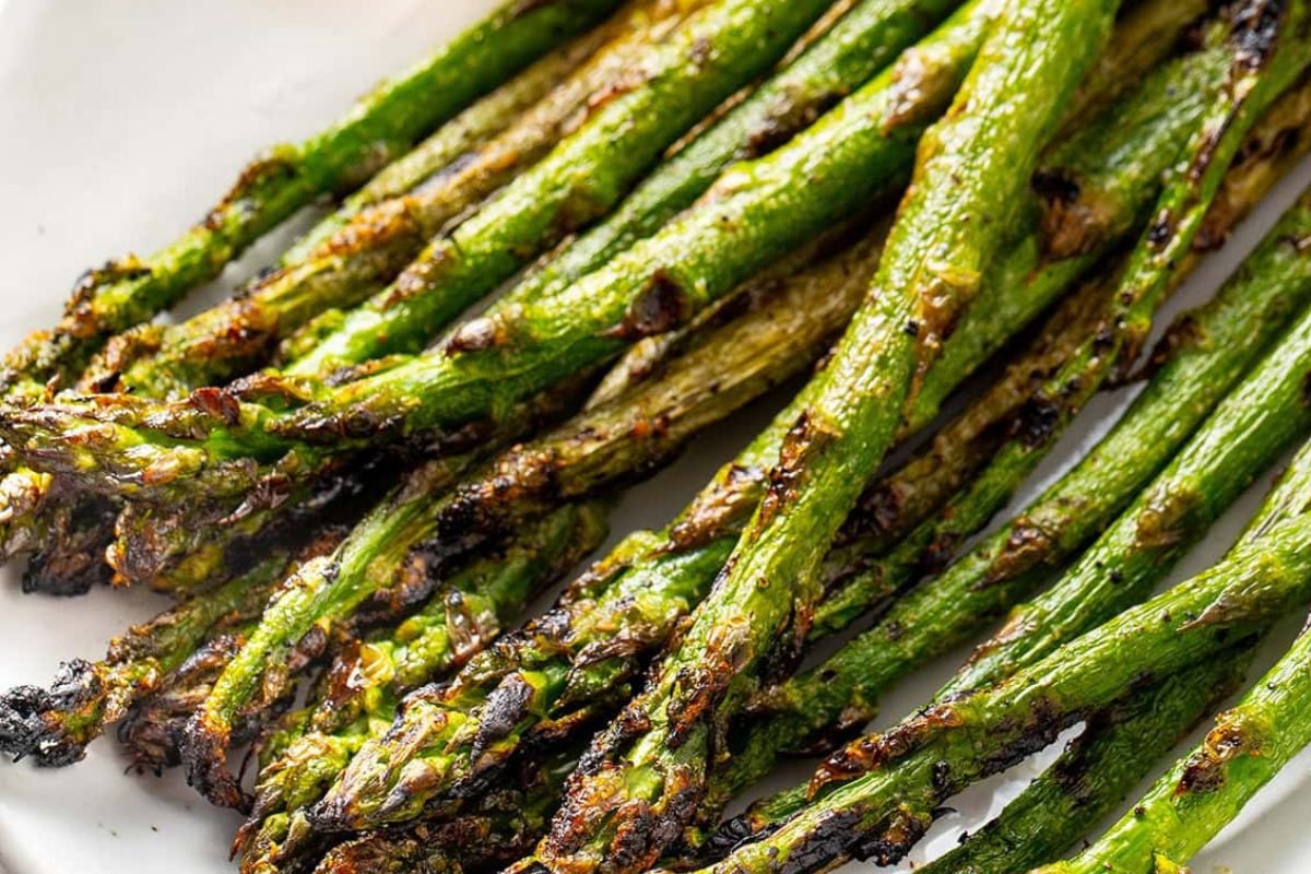 Grilled asparagus from Wholesome Yum.