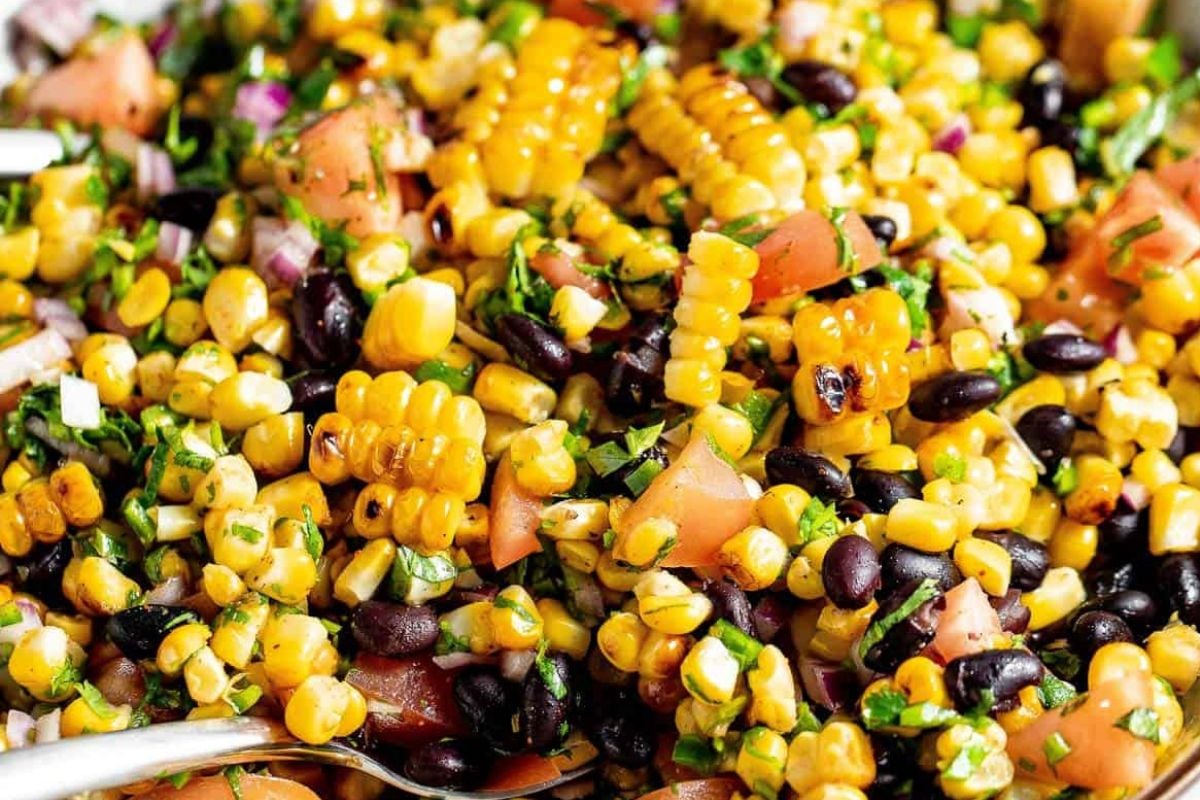 Grilled corn salsa from Delicious Little Bites.