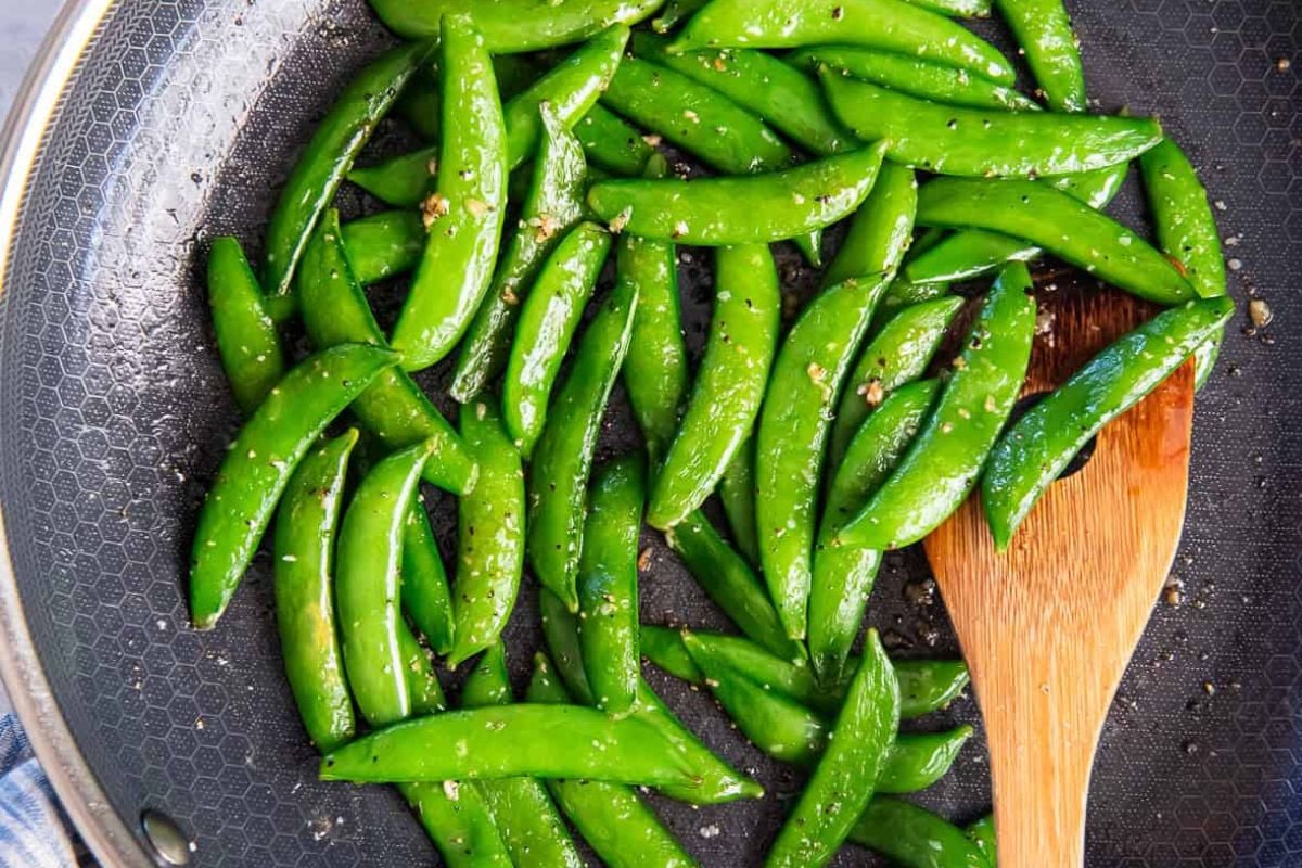 Sauteed sugar snap peas From Valerie's Kitchen.
