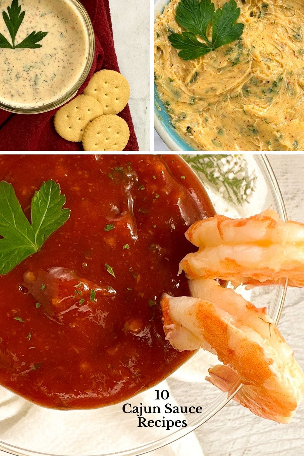 10 Cajun Sauce Recipes Pinterest Pin template.