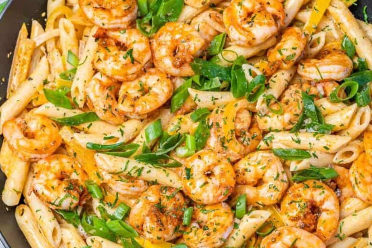 Shrimp Rasta pasta from Healthy Fitness Meals. 